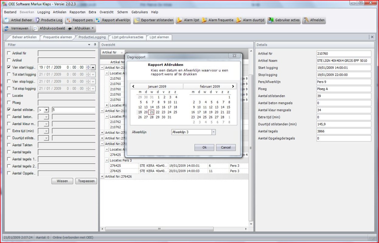 Afdrukken op maat gemaakte rapporten